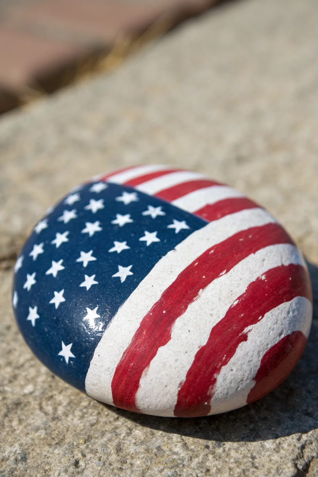 Classic stars and stripes rock with crisp lines, perfect 4th of July paint inspiration