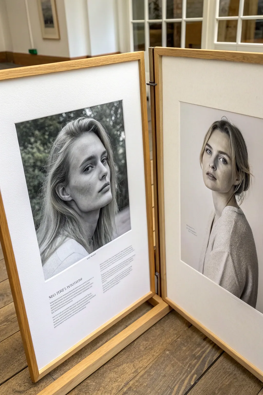 Side by side photo reference and classic hand drawn portrait, ideal for showcasing commission options