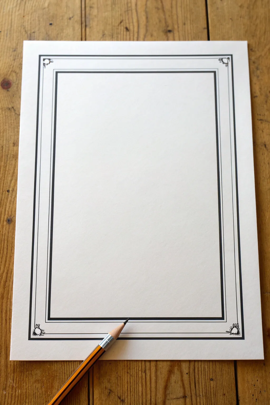 Simple double-line border with crisp corners, a clean minimalist frame idea to copy easily.