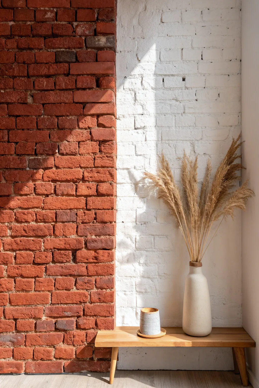 Transform dark, dated masonry into a bright Scandinavian dream with opaque white.
