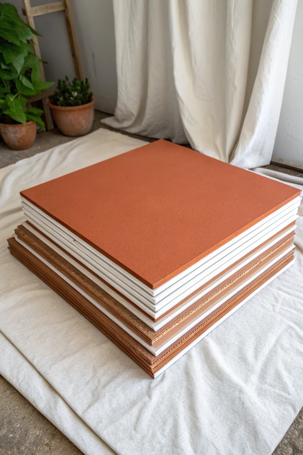 See the instant upgrade: matte-painted tiles beside raw ones for a crisp before-and-after.