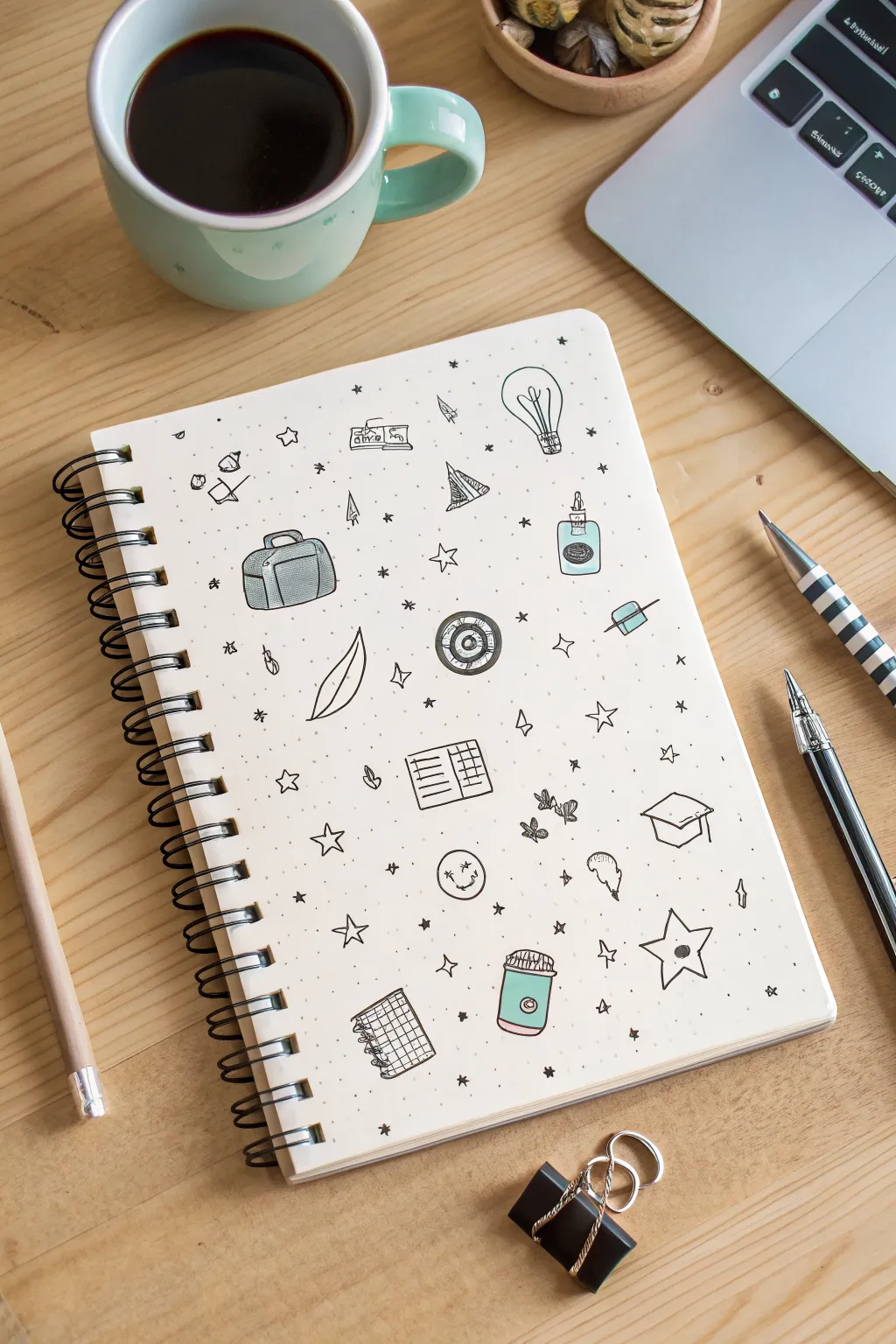 Minimal college doodle icons to fill your sketchbook with cozy campus vibes in minutes