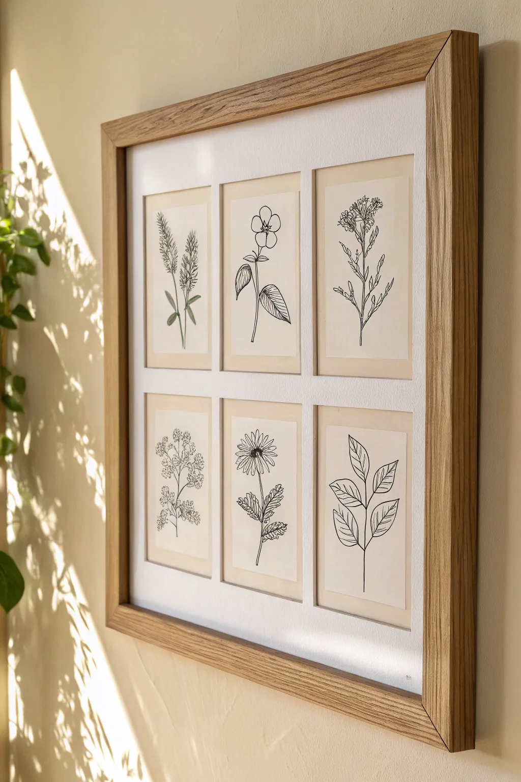Botanical line art print set: clean, sellable drawings with Scandinavian calm and boho warmth