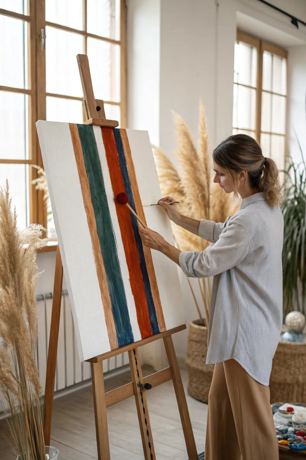 Bold gravity drips on a clean canvas, perfect for minimalist drip painting inspiration.