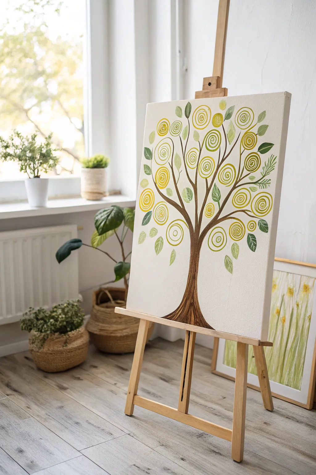 Embrace the calm with this rhythmic circular tree painting idea. Simple & beautiful.