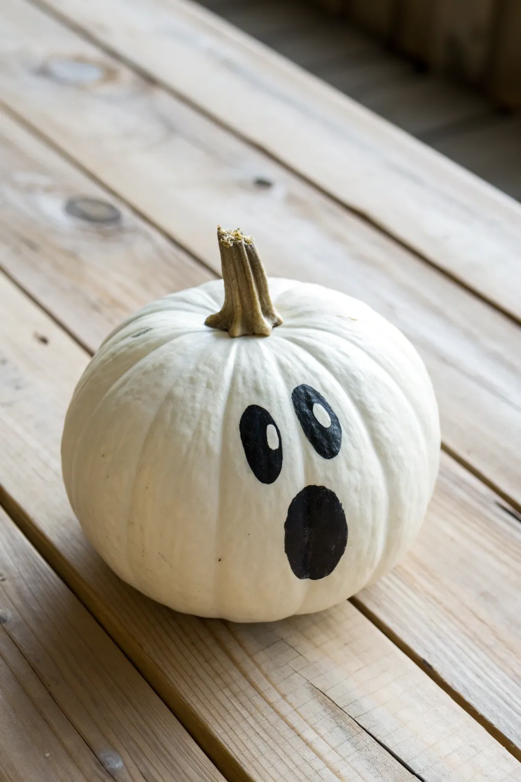 Boo! 👻 Create this spooky-cute minimalist ghost pumpkin in just five minutes.