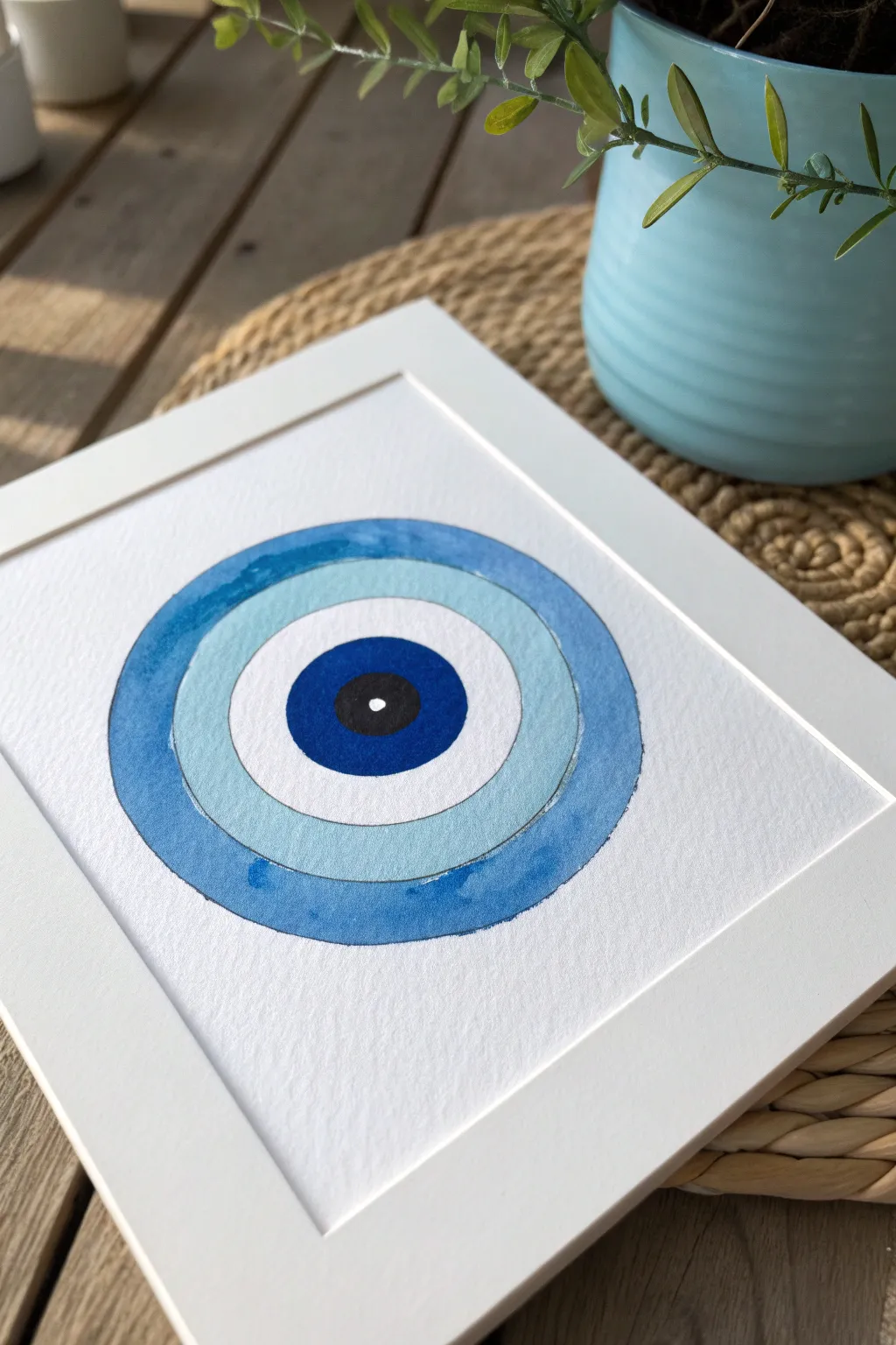 Classic Nazar concentric circles, bold and simple evil eye drawing reference for your sketchbook.