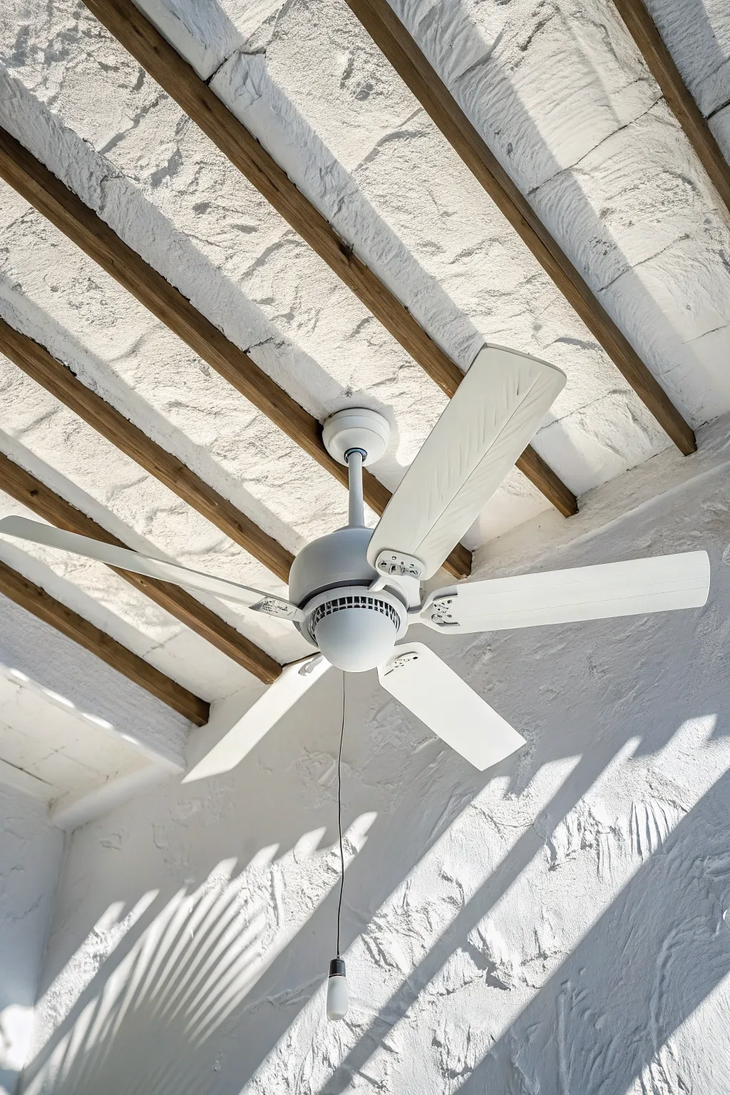 Achieve an airy, seamless aesthetic with a crisp matte white fan blade refresh.