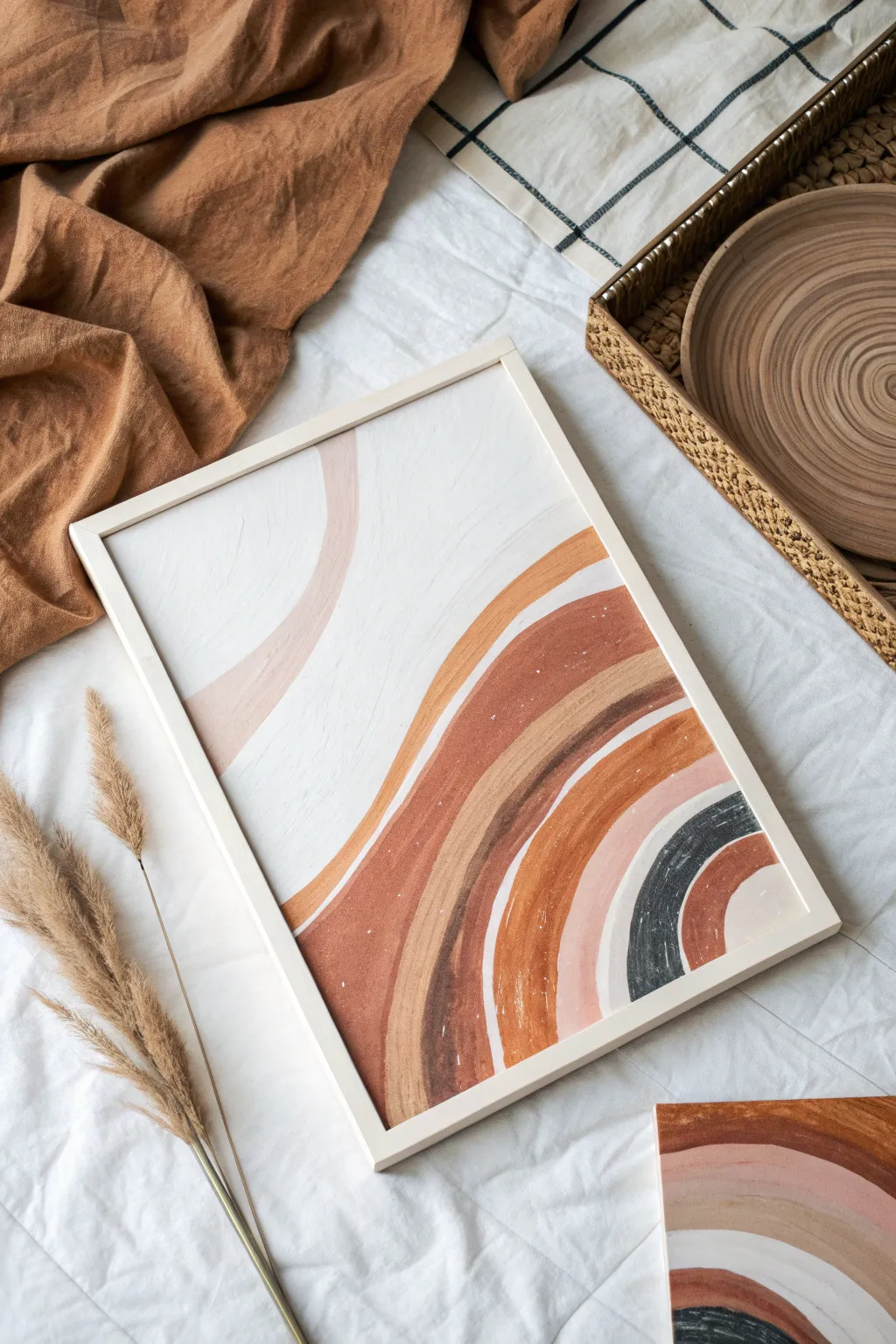 Abstract color swirls warm-up: loosen up with big brushstrokes, soft blends, and bold contrast