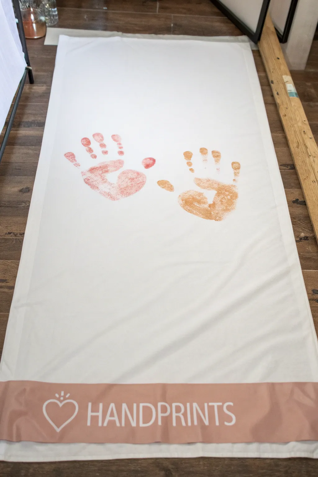 Sweet mom and son handprint heart keepsake, simple, warm, and perfect for a cozy paint day