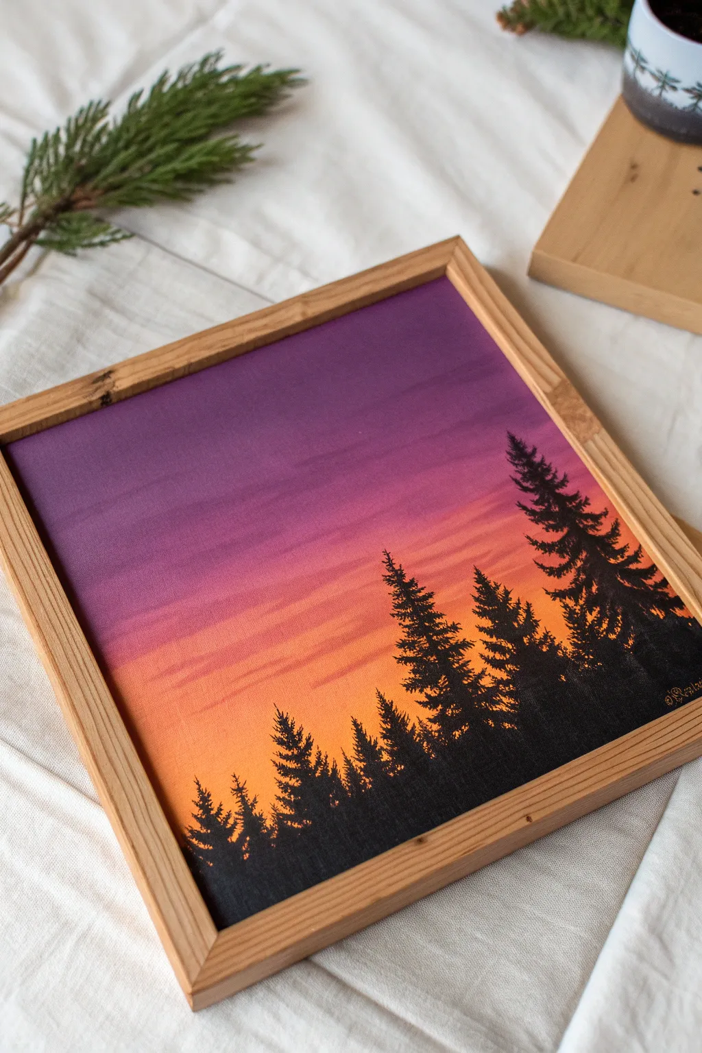 Capture the golden hour with this easy gradient sunset painting tutorial.