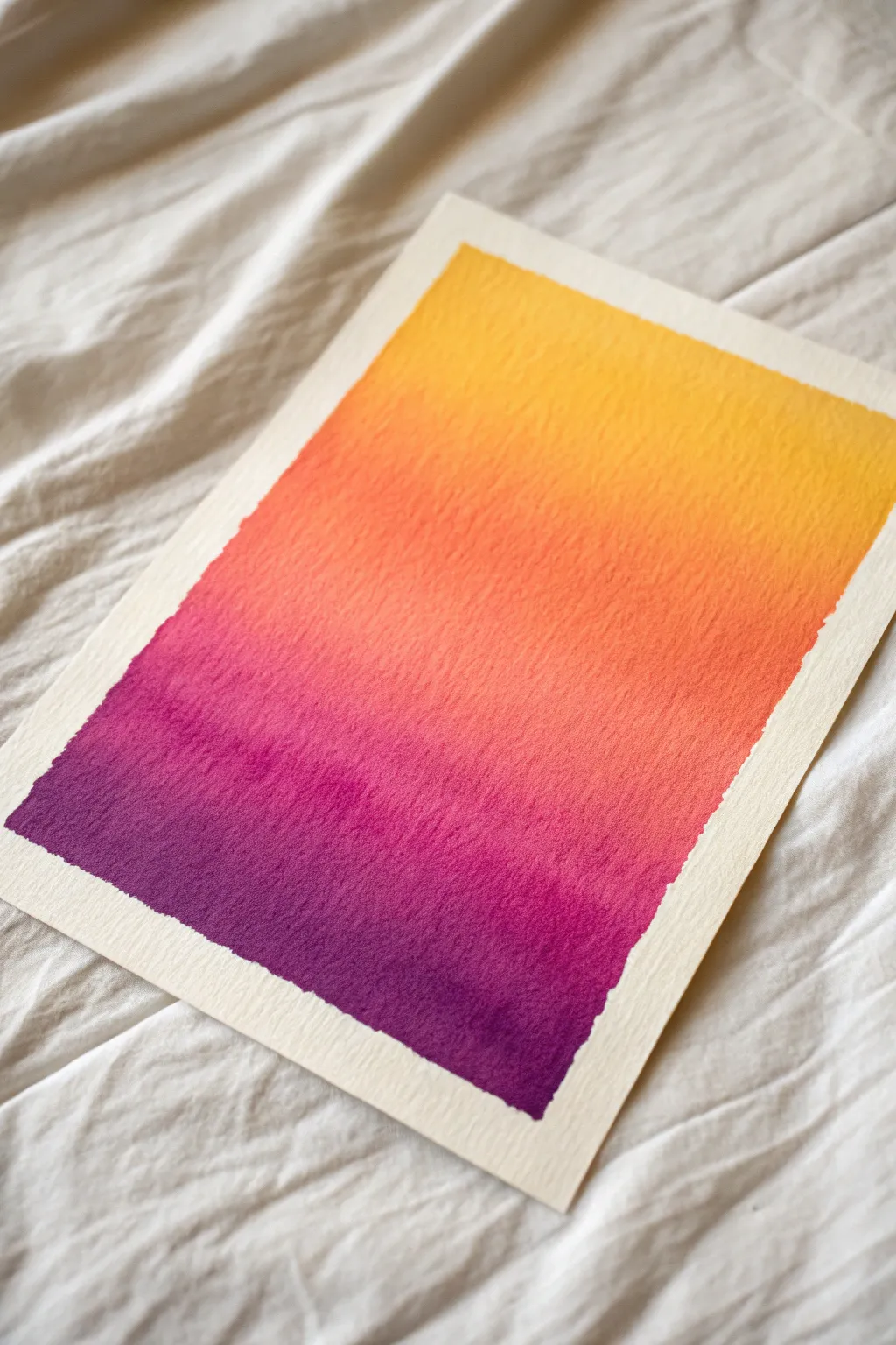 Classic sunset gradient pastel blending over a simple horizon, minimalist and calming.