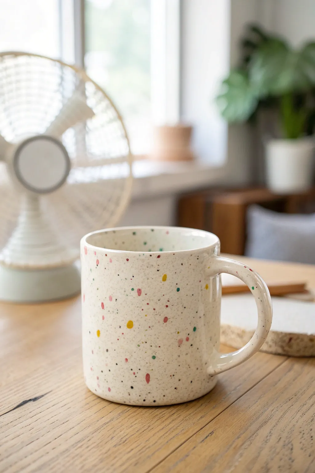 Create a whimsical, modern look on your pottery with this confetti splatter effect.