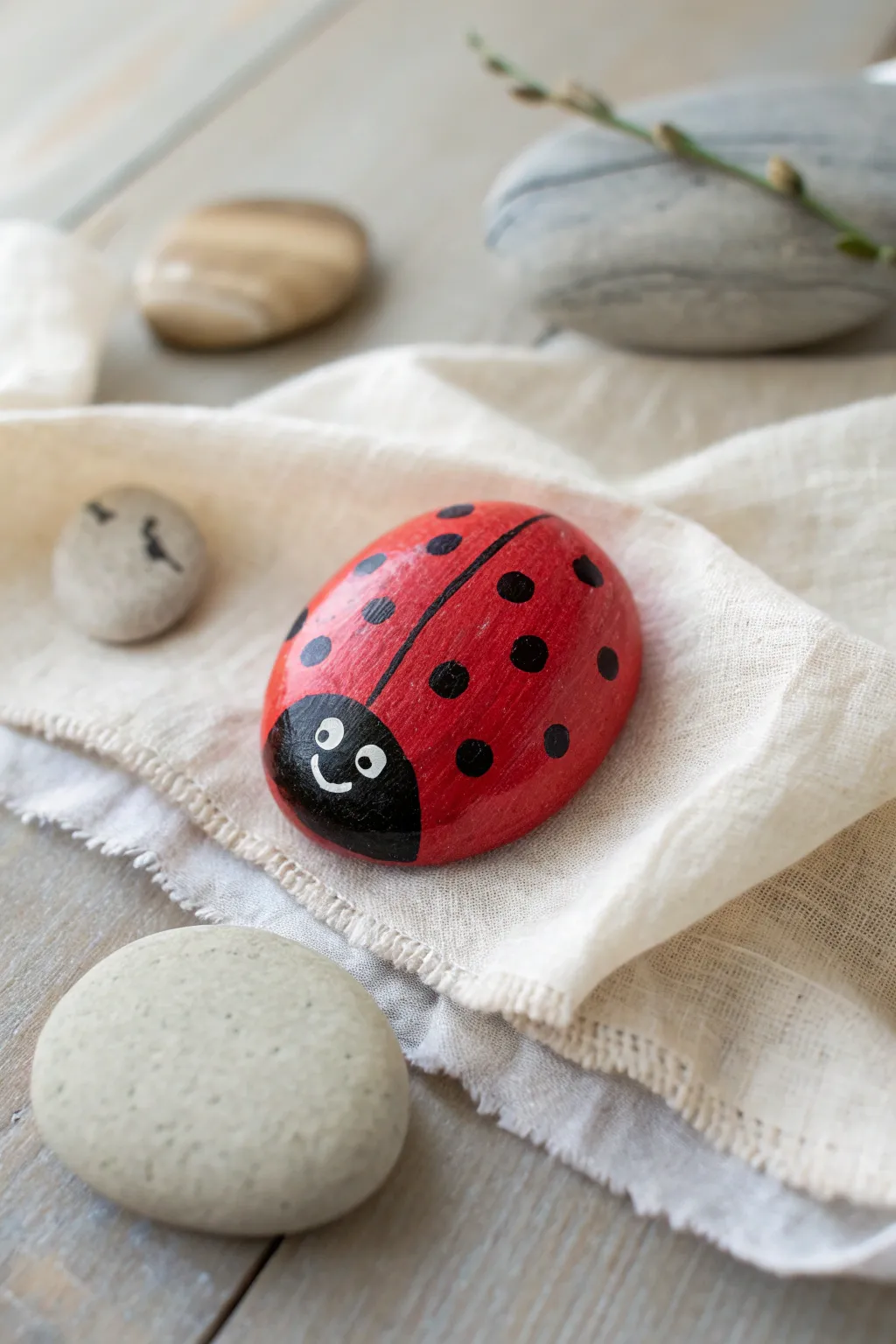 Classic ladybug rock painting: simple dots, bold red, and a kid-friendly DIY you can copy
