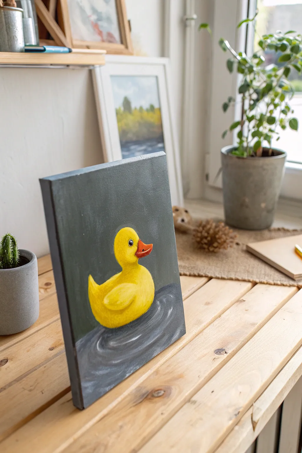 Master the shadows and shine of the classic yellow rubber duck with this simple acrylic guide.