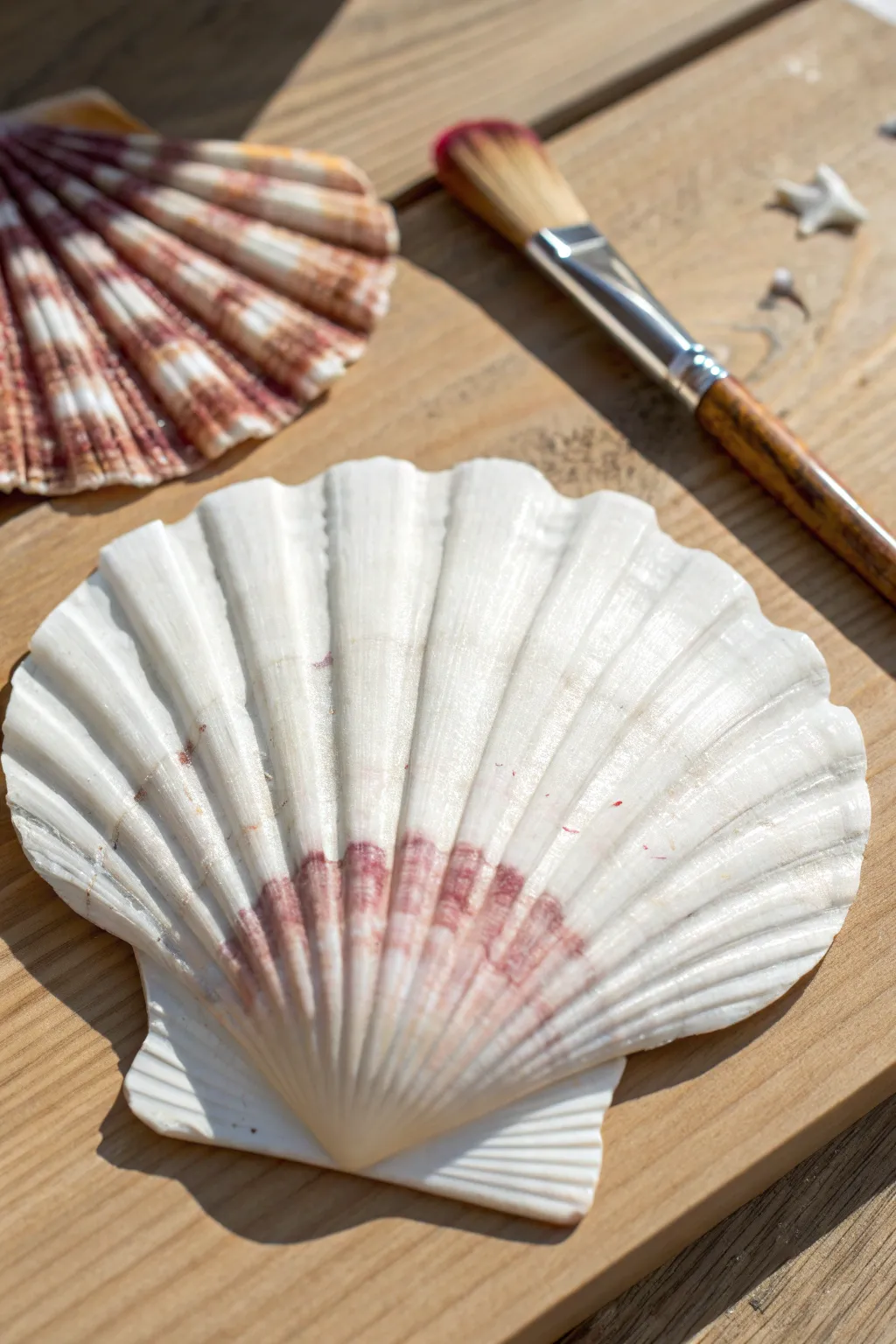 Let watercolor naturally pool in the ridges for an effortless and dreamy coastal look.