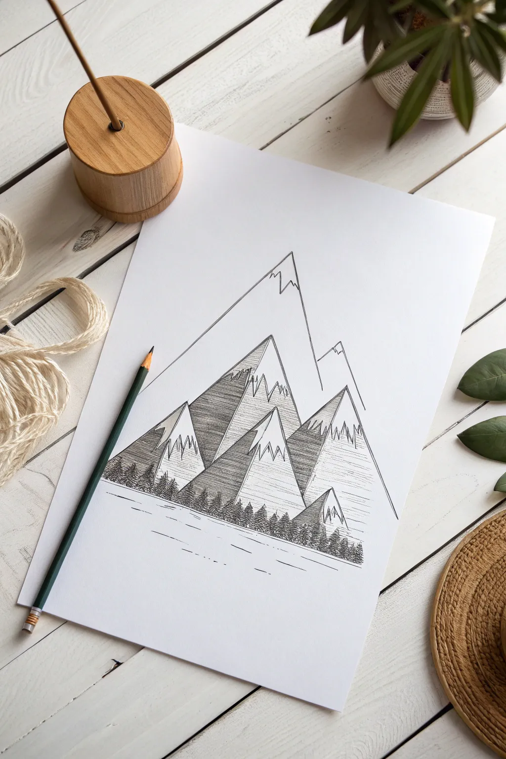 Capture the serenity of nature with this simple mountain sketch tutorial for beginners.