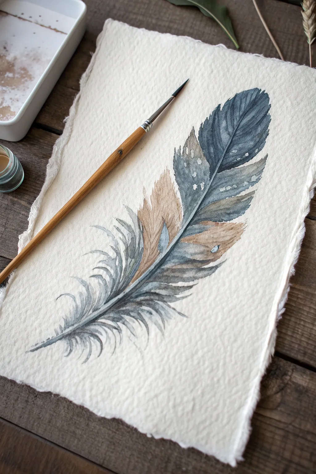 Master the wet-on-wet technique to create dreamy, soft-edged watercolor feathers.