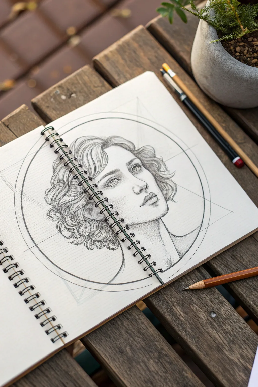 Three big-hair options in one head circle, keeping facial features clear and inside the lines