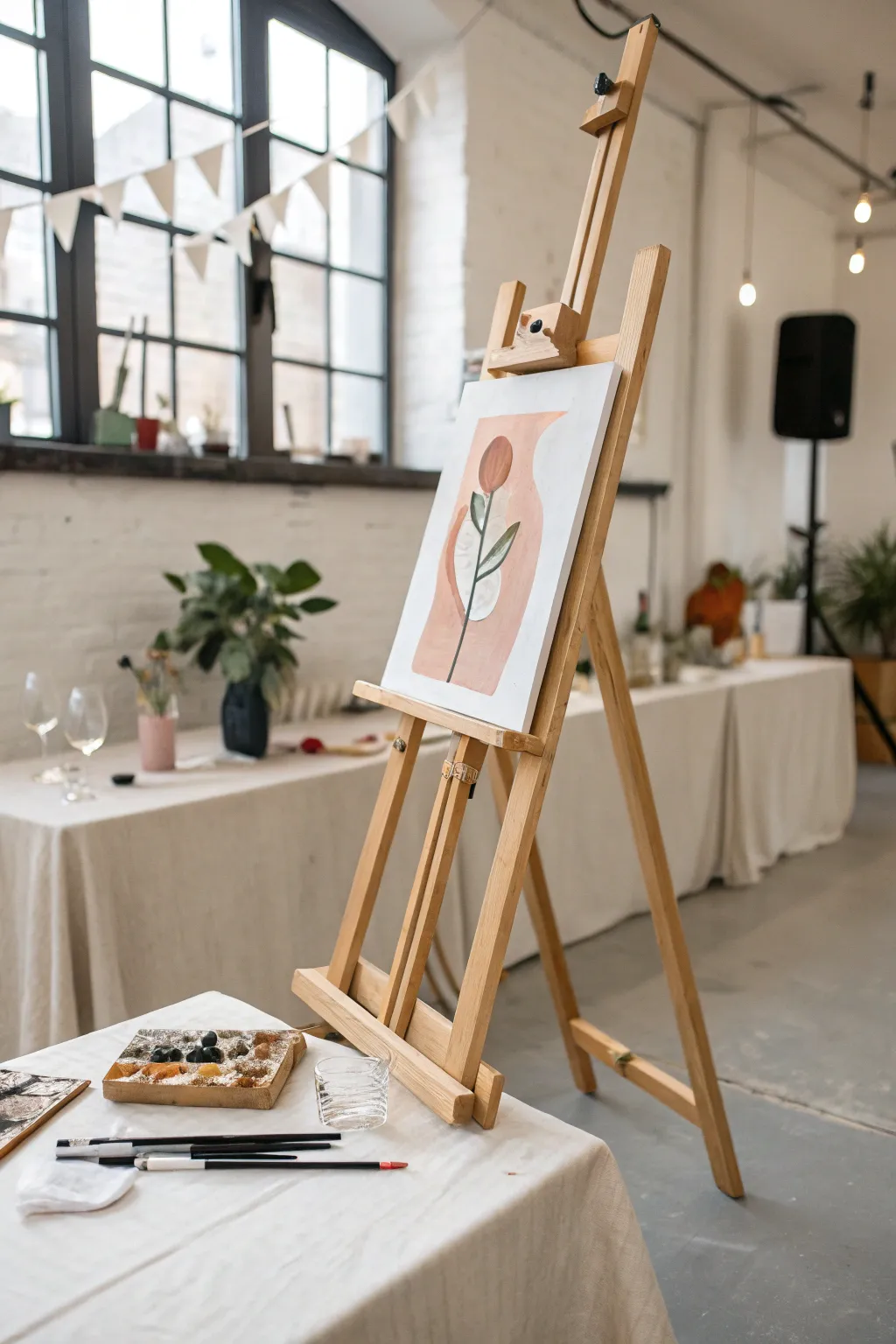 Cheeky but classy figure-study canvas—perfect bachelorette paint and sip laughs