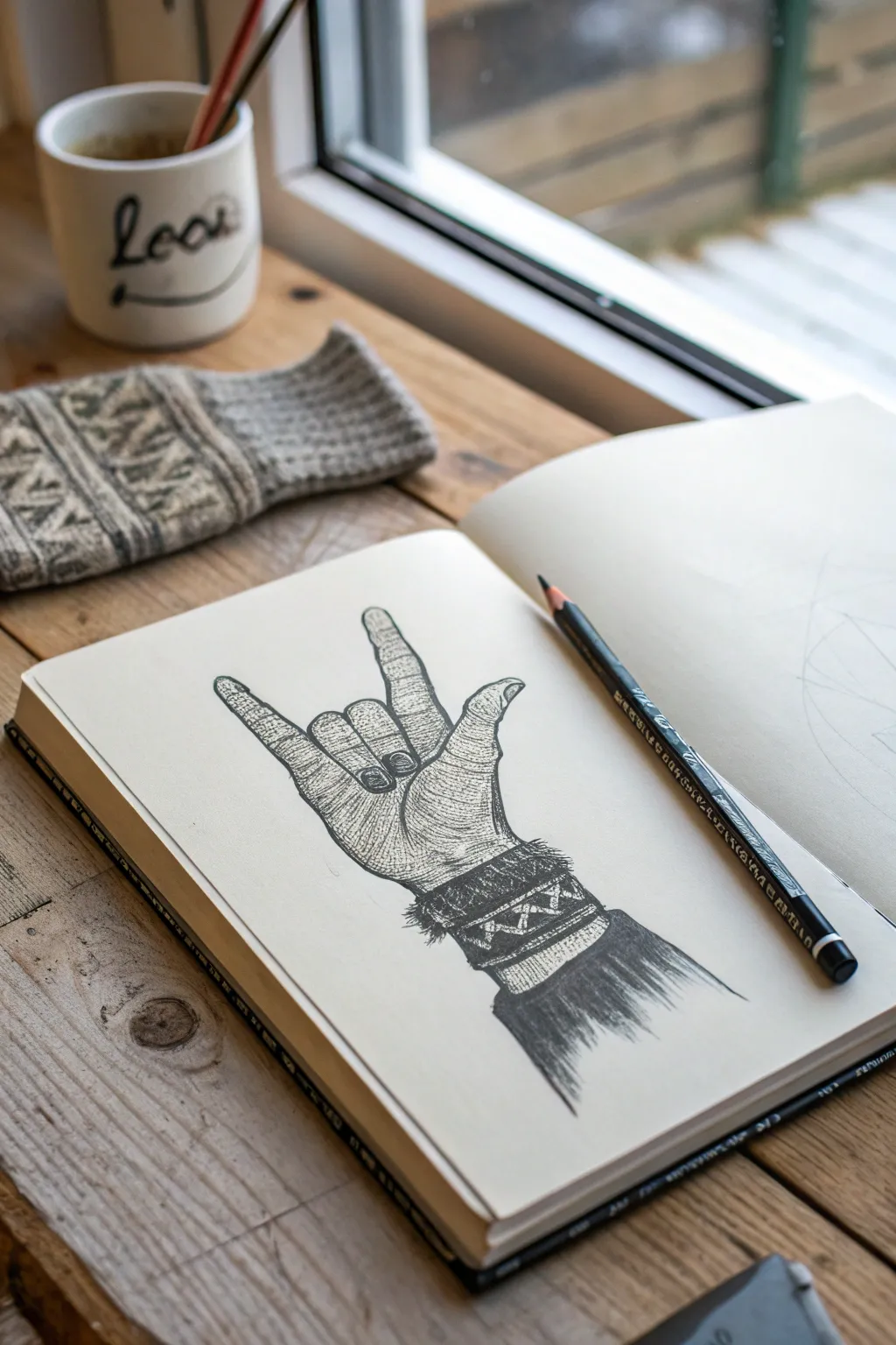 Master cool hand gestures like this rock-on sign. A fun, expressive drawing project for boys.