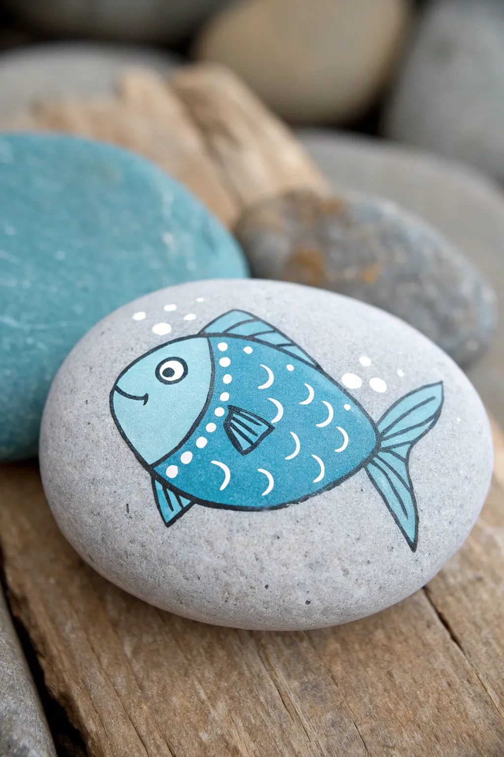 Bright fish rock with bubble trail and dewy highlights for a simple, cute underwater look