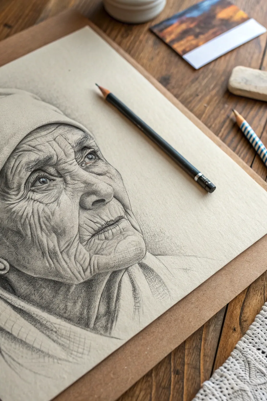Capture the beauty of time. Master the intricate art of drawing elderly skin texture.