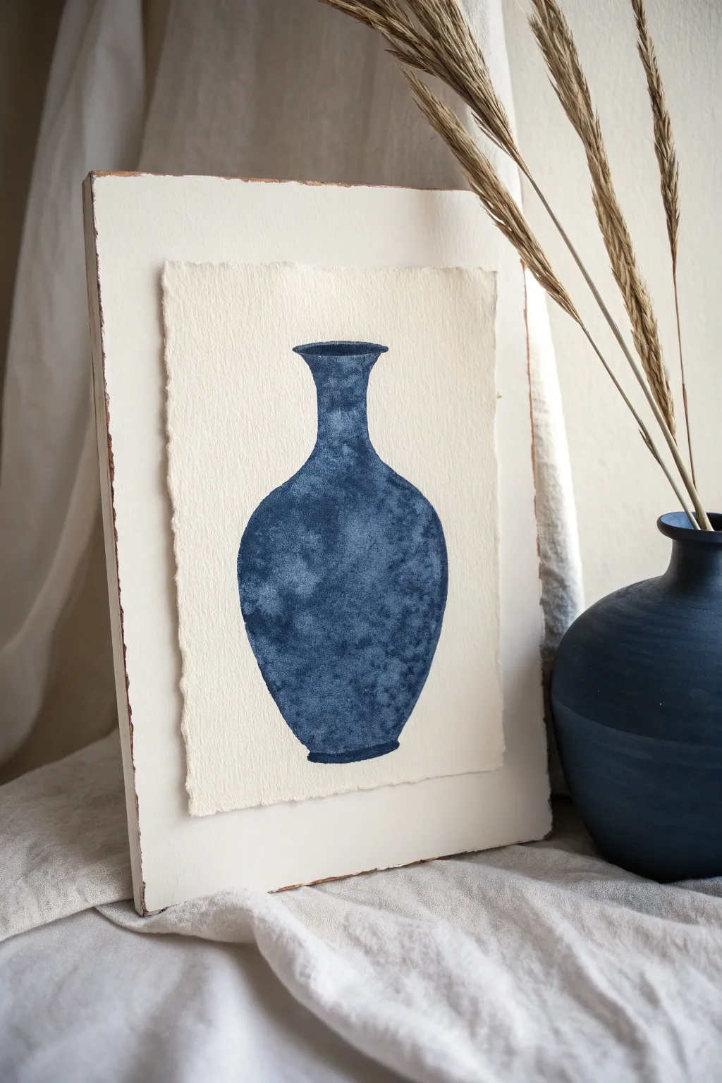 Monochrome vase with crisp highlights and shadows, a simple way to paint with confidence.
