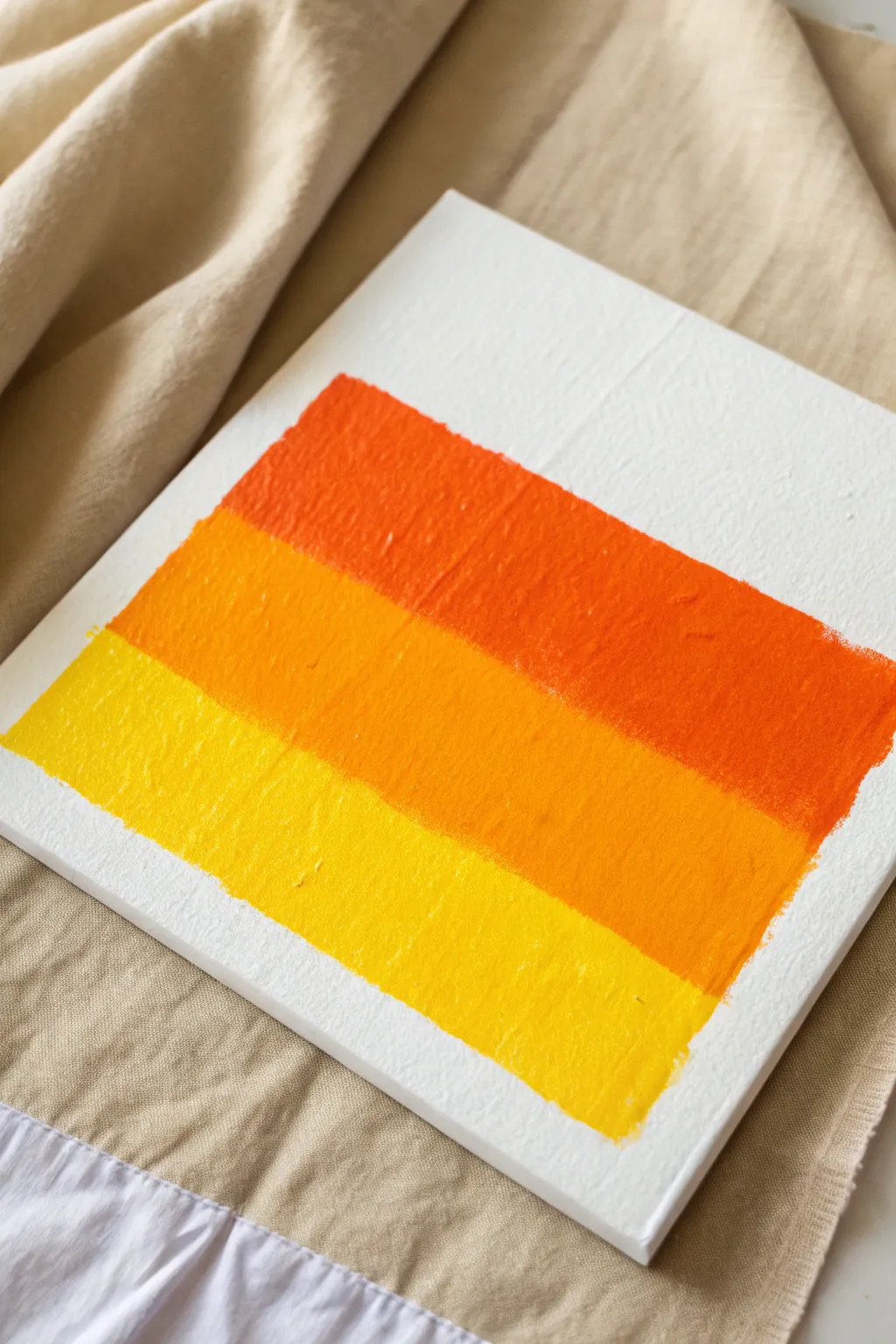 Easy fall art: clean candy corn color blocks in minimalist Scandinavian boho style.