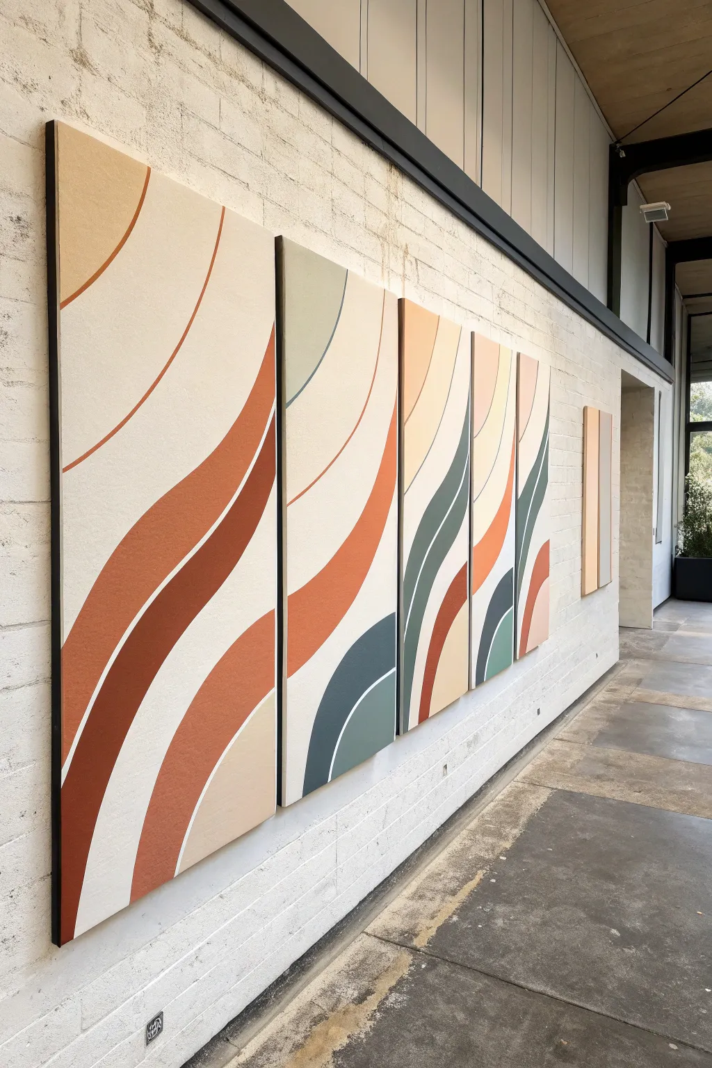 Minimalist foam board triptych with soft boho neutrals, perfect for an easy DIY wall set.