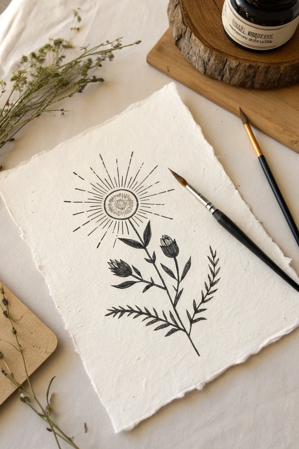 Radiating lines pull the gaze inward to a serene center, perfect for focal point drawing practice.