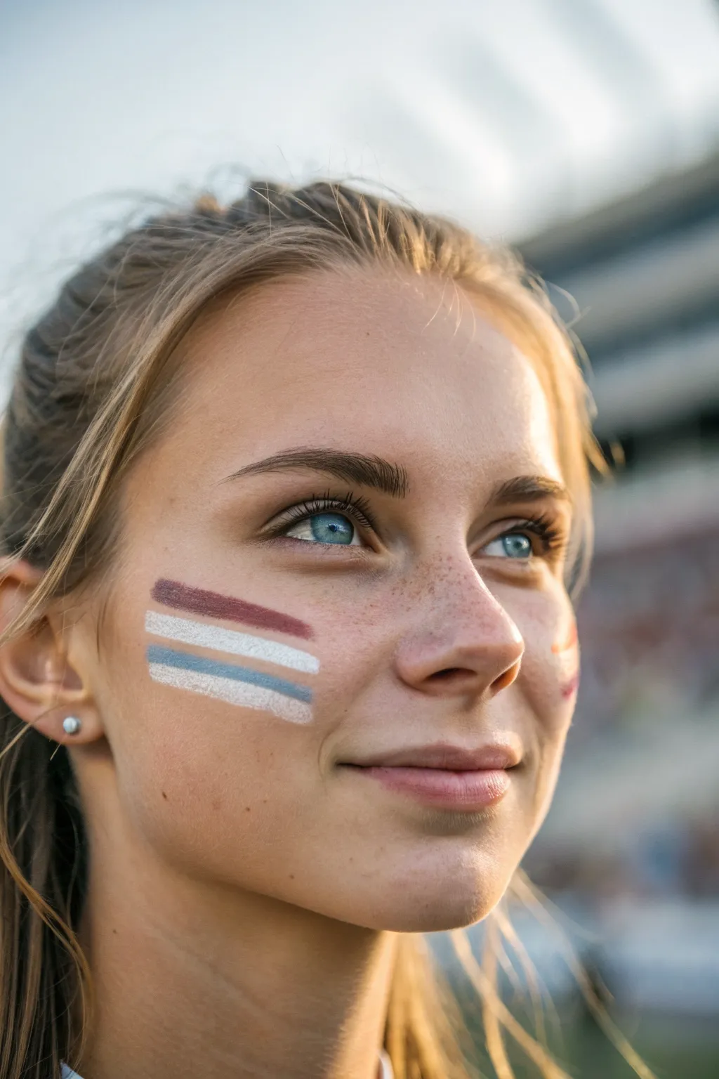 Sweat-resistant minimal team stripes that stay crisp through kickoff, heat, and cheering