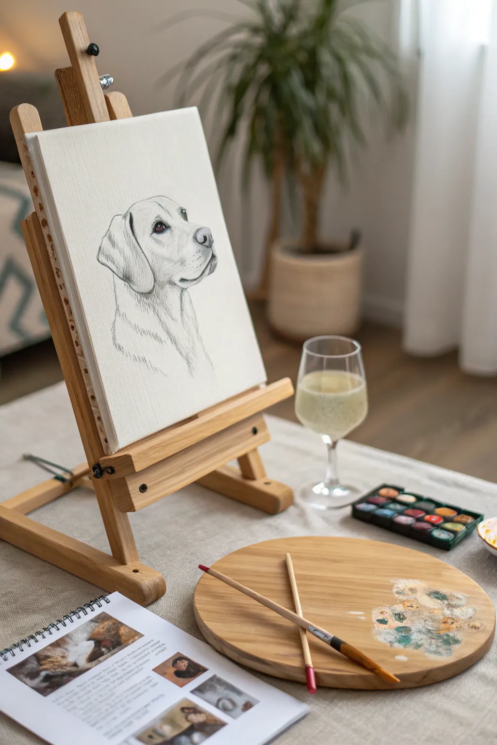 Print your pet photo, trace the outline, then sip your favorite drink as you paint at home.