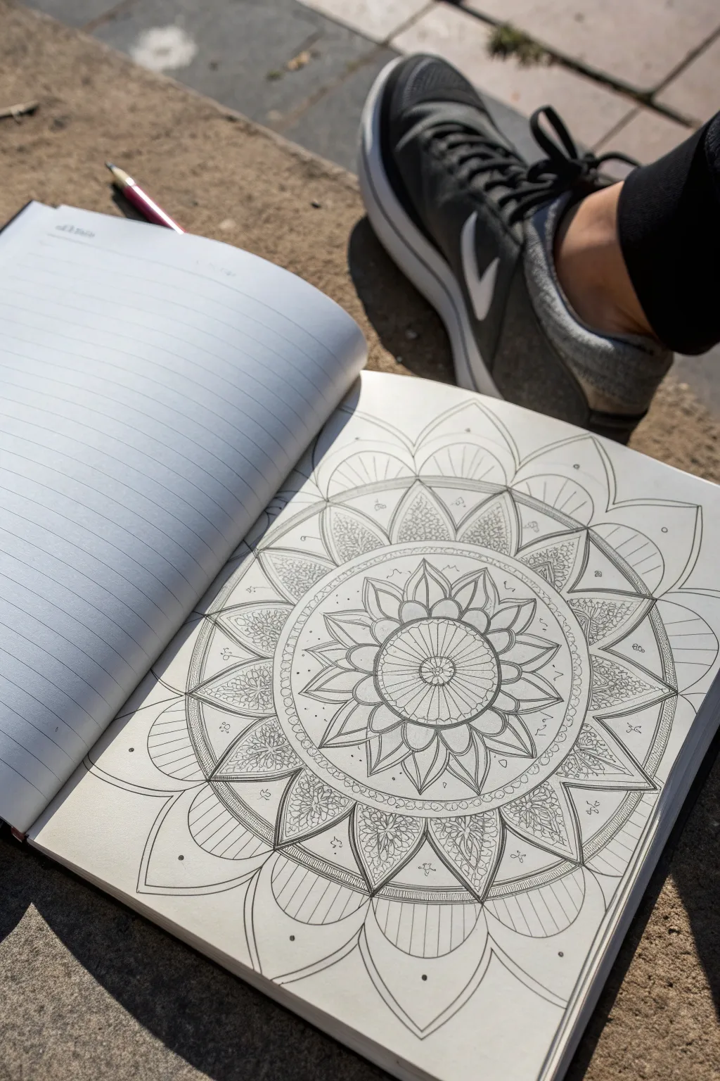 Mandala meets geometry in graphite: crisp repeats, soft shading, and beautifully human imperfections.