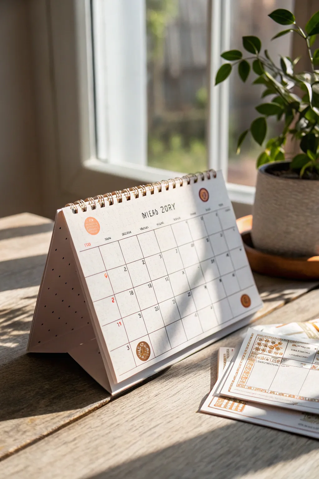 Sketch raffle schedules with a clean calendar grid and highlighted draw days for ongoing winners.
