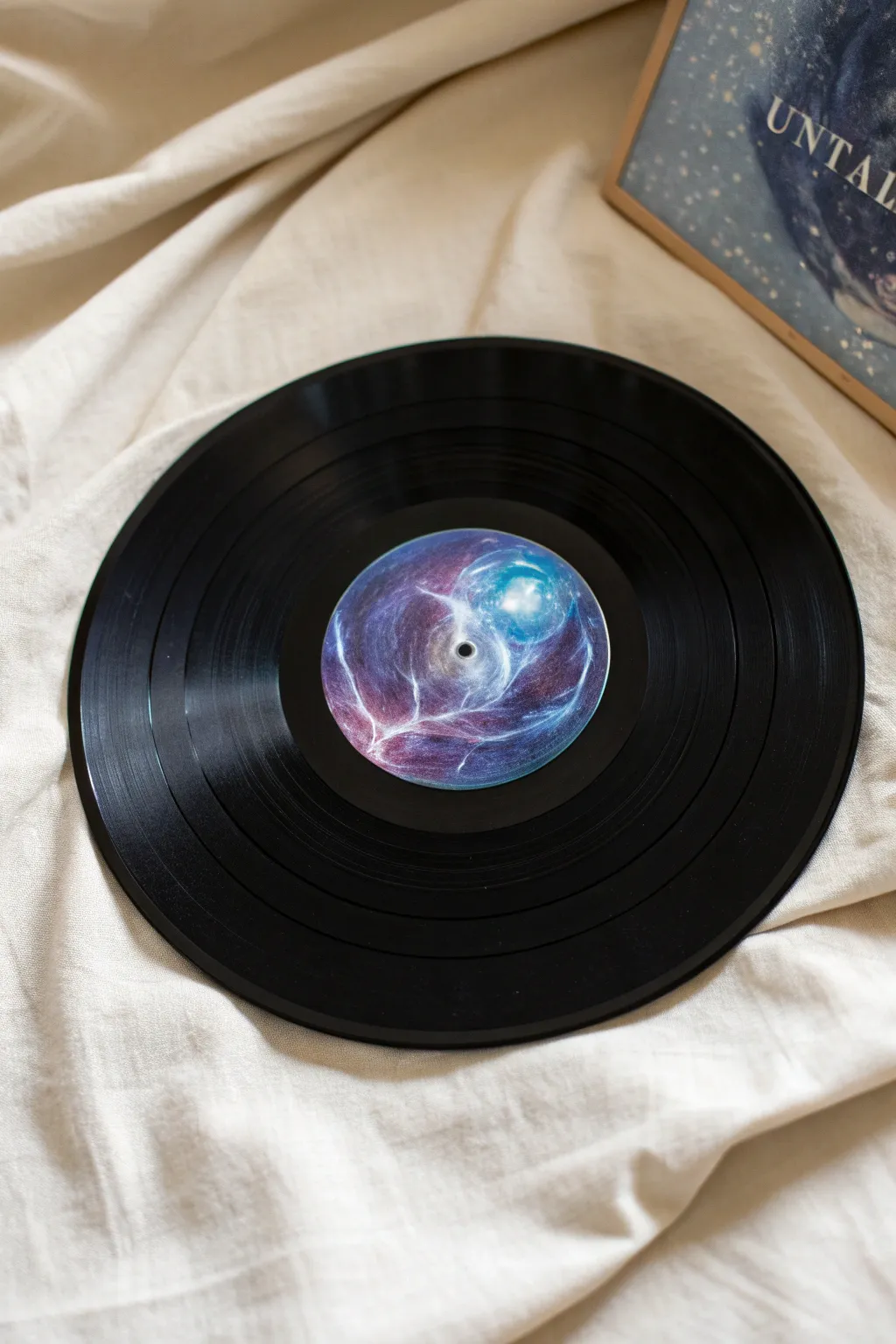 Turn vintage vinyl into magic with this mystical crystal ball painting illusion! ✨🔮
