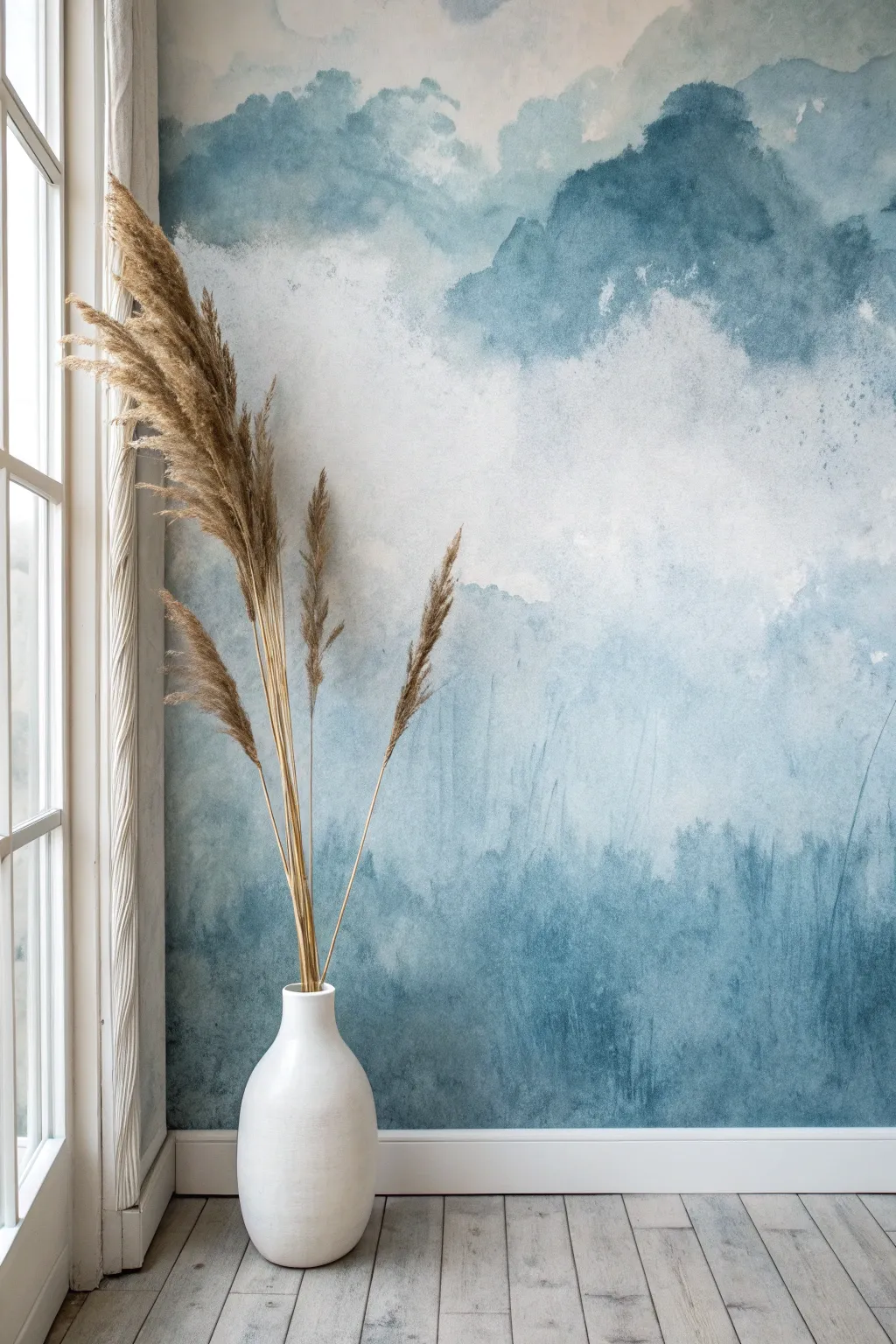 Create a dreamy atmosphere with this DIY watercolor wall wash technique. Serene, simple, and stunning. ☁️✨