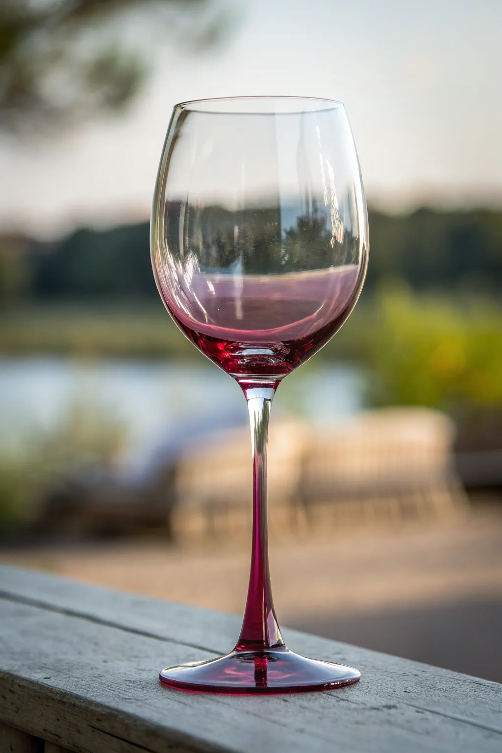 Easy ombre wine glass idea: deep color at the base fading softly to a clean rim