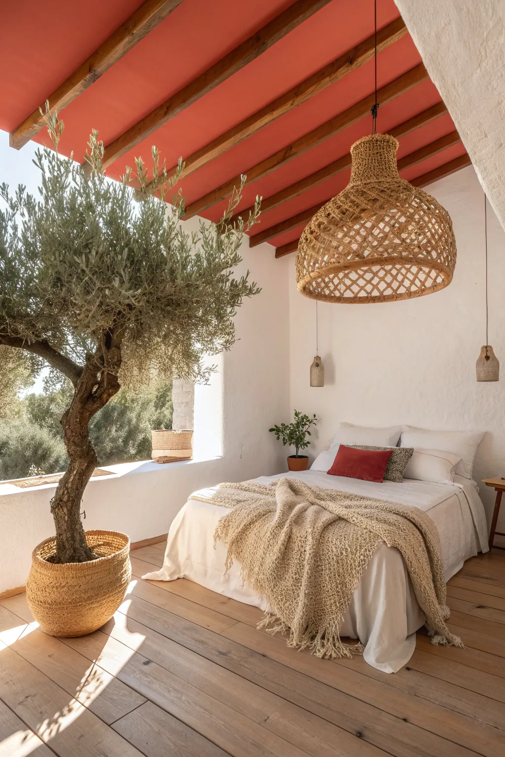 Transform your sanctuary instantly by painting the fifth wall a bold, surprising hue.