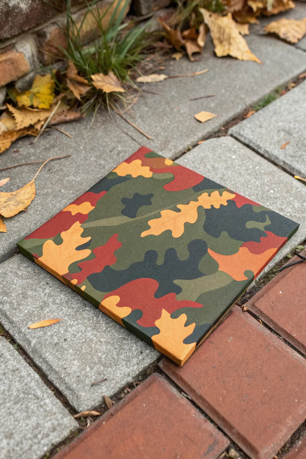 Negative-space camo silhouettes: bold layers with crisp unpainted shapes for modern contrast.