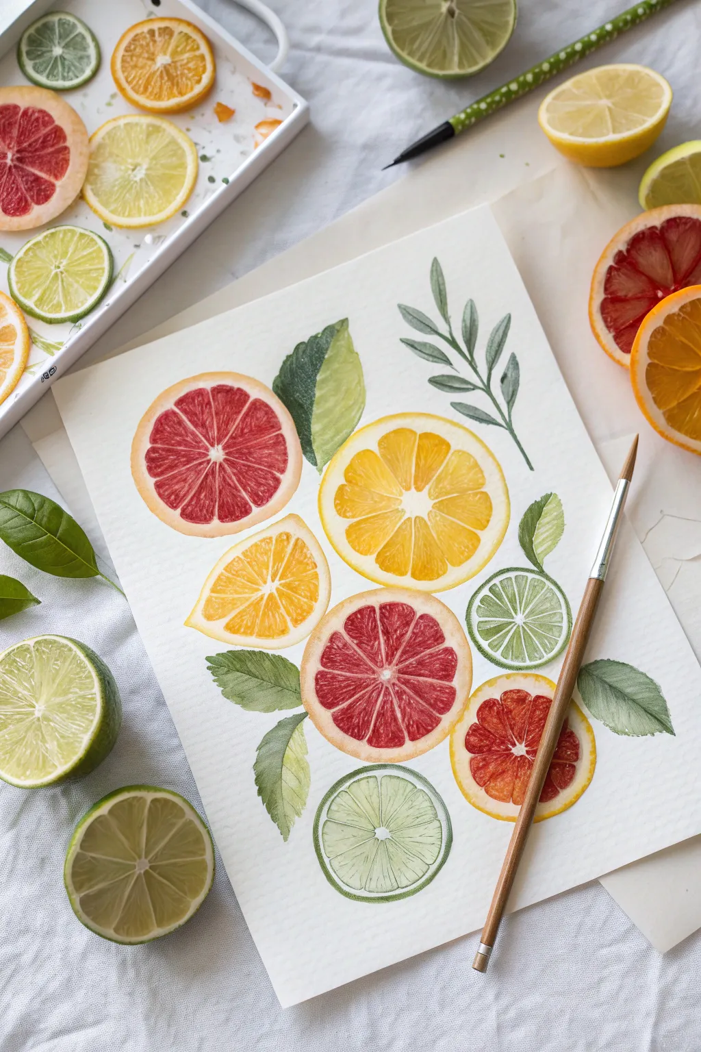 Freshen up your walls with this zesty citrus painting idea! A perfect summer DIY project.