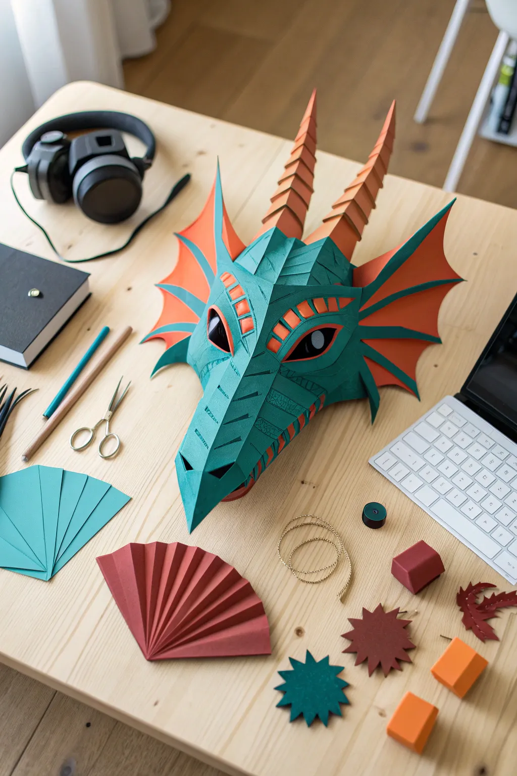 Customize your dragon puppet with a chic mix-and-match accessory pack in bold, modern colors.
