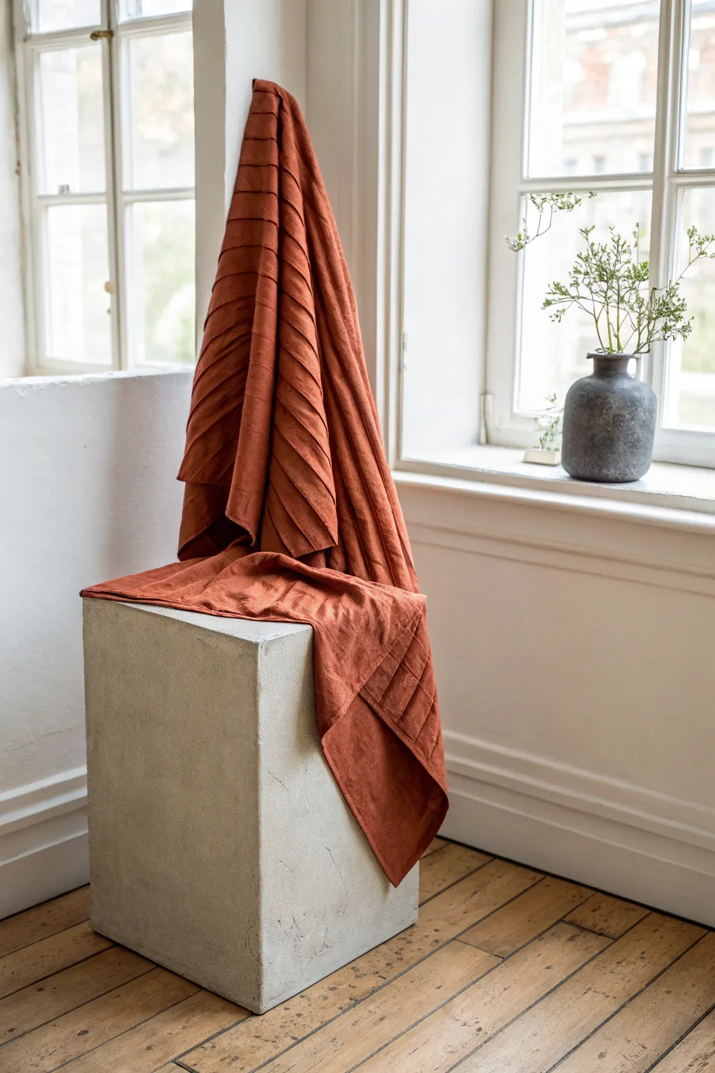 Draped fabric folds study: bold shadows, clean lines, and simple shapes for easy drawing practice