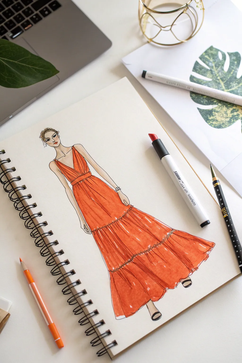 Capture movement and style with these marker shading techniques for fashion illustrations.
