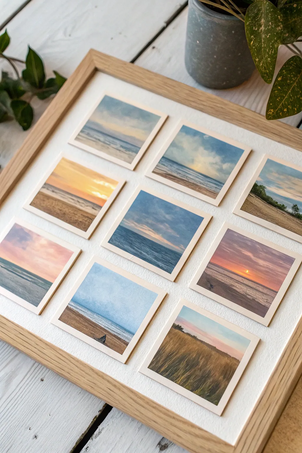 Limited palette oil pastel study cards in a clean grid, bold hues, soft texture, minimal calm