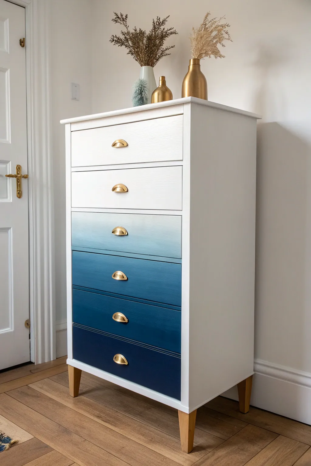 Breathe new life into old furniture with a bold blue ombré fade. Simply stunning!