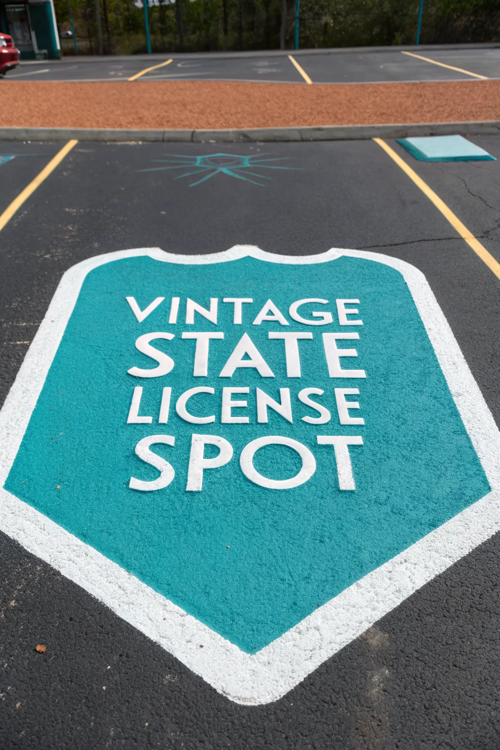 Claim your space with this bold, retro license plate design. The ultimate senior year statement!