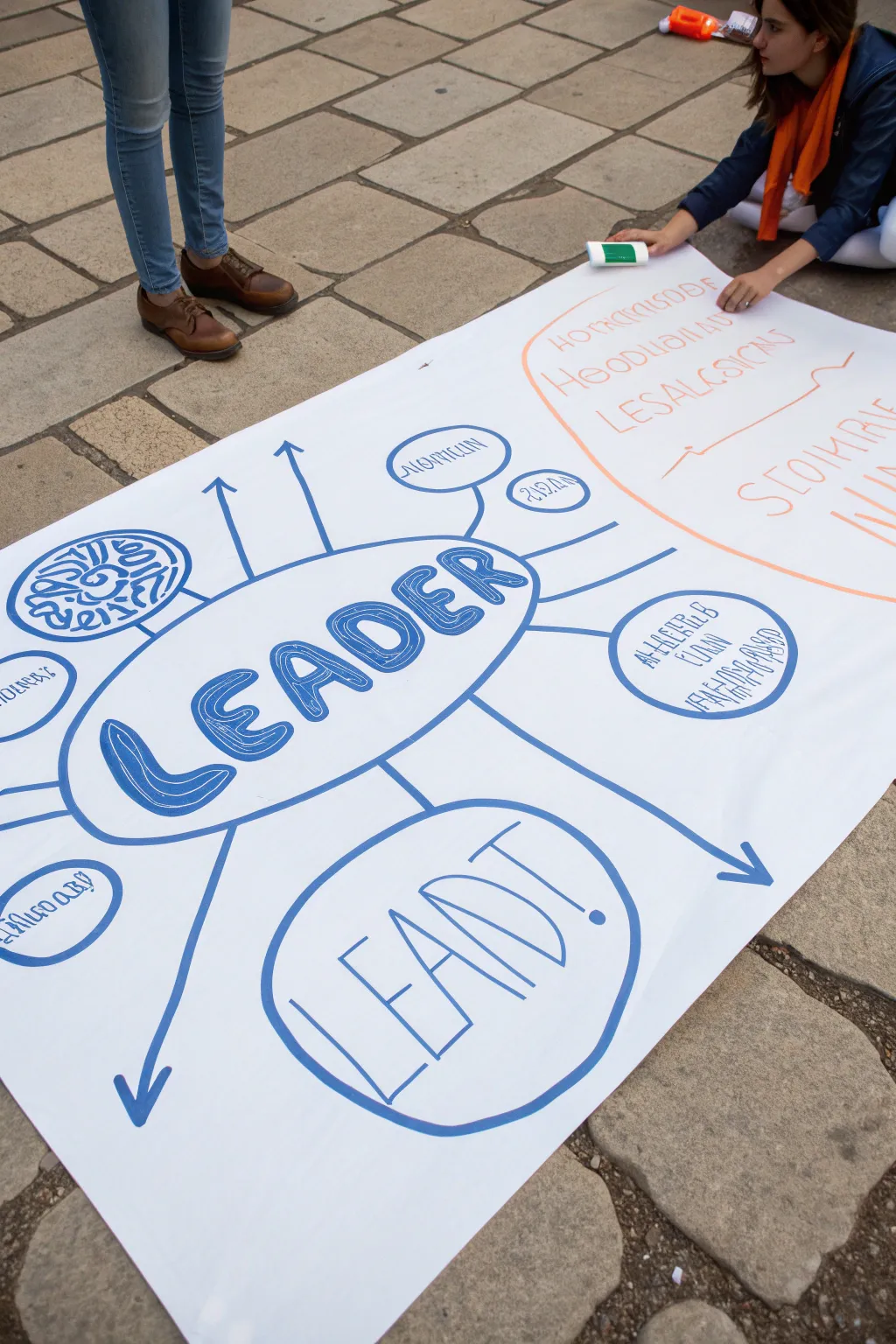 Oversized plant cell diagram with big blank labels for a clean, minimal science poster idea