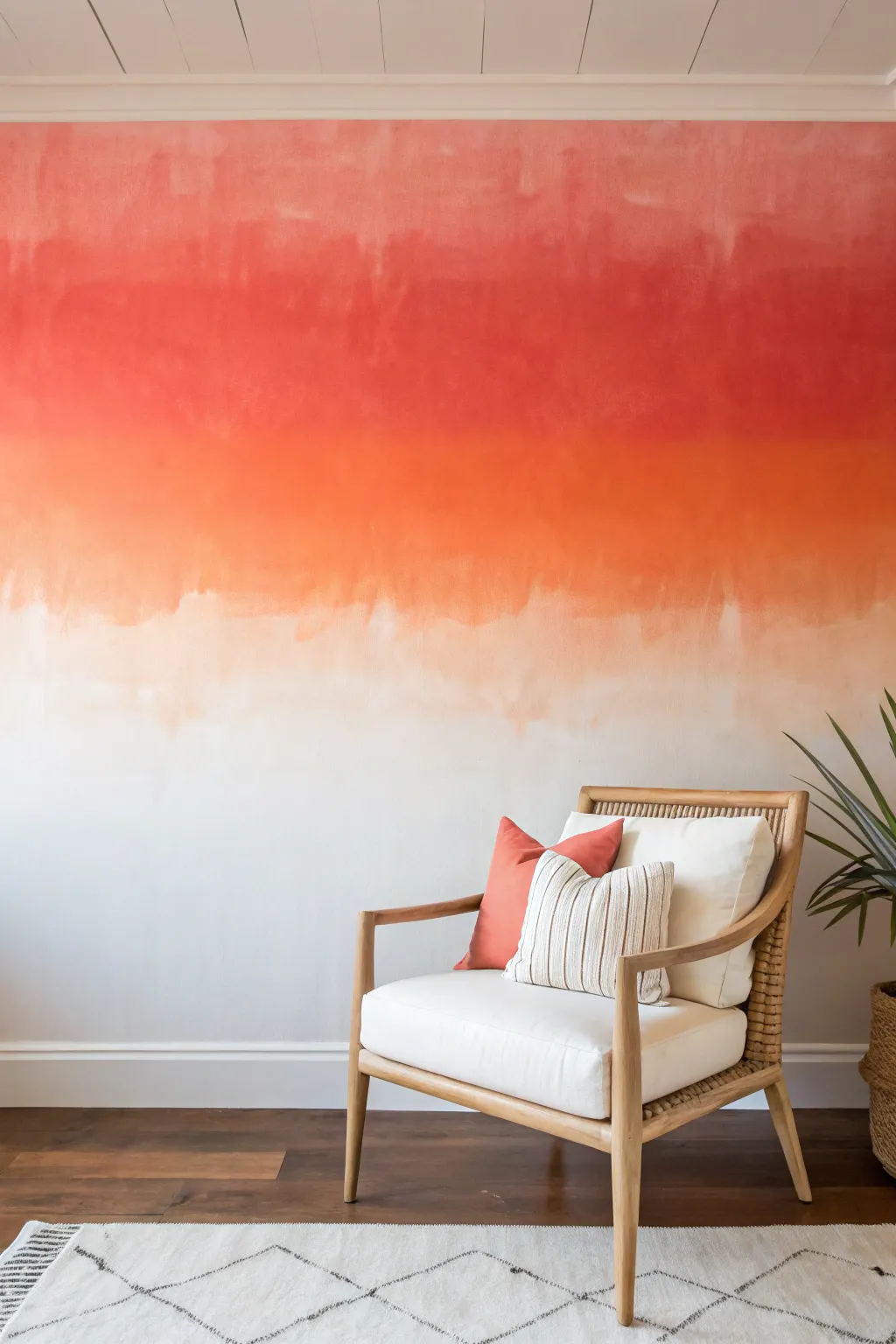 Bring the golden hour inside with a dreamy sunset ombre wall. 🌅✨ #InteriorDesign #WallMural