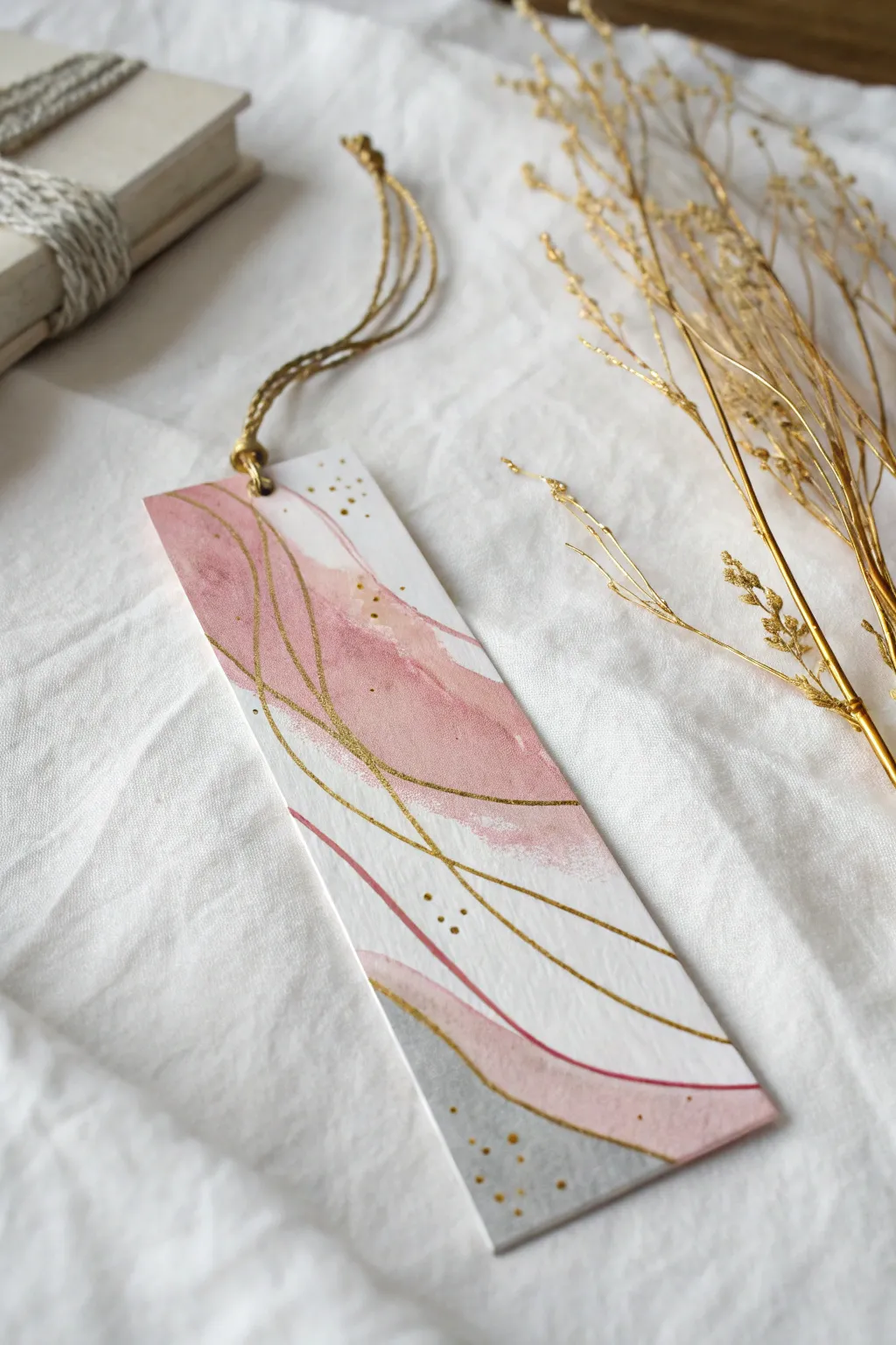 Add a touch of luxury to your reading time with these shimmering gold accent bookmarks.